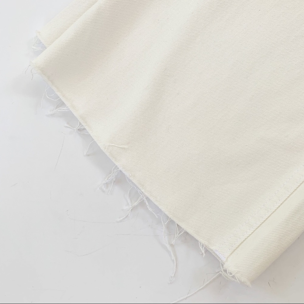 Free People High Rise Straight Flare White Jeans - Picture 7 of 10